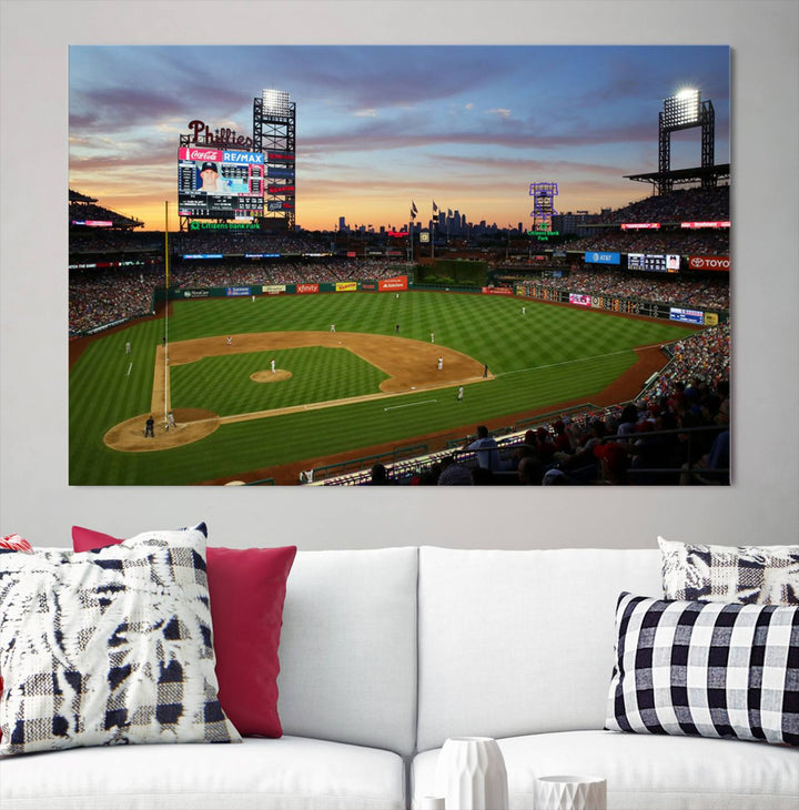 Philadelphia Phillies Baseball Team Print - Philadelphia Citizens Bank Park Stadium Wall Art Canvas Print