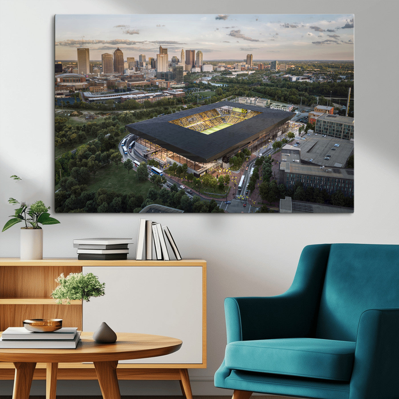 MGV-CV-36X24 - Columbus Crew Soccer Team Print - Columbus Crew Stadium Wall Art, Columbus Crew Soccer Wall Art