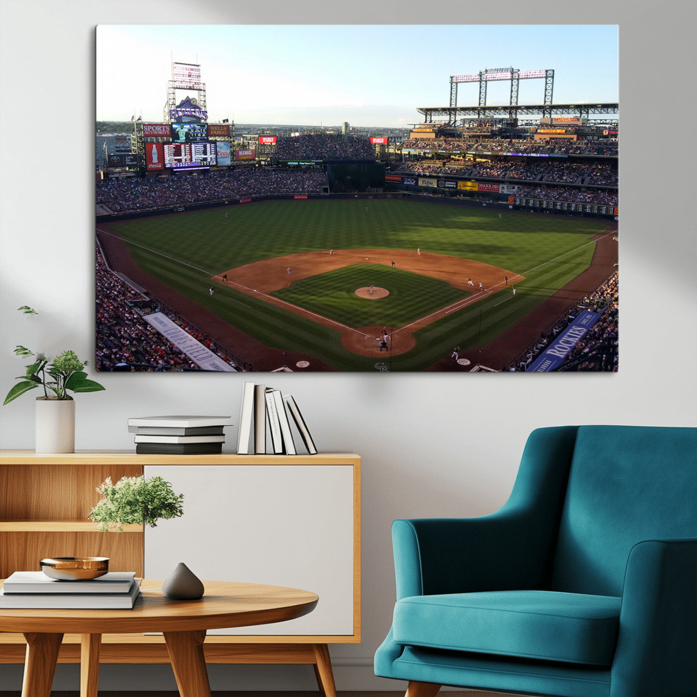 MGV-CV-36X24 - Colorado Rockies Coors Field Wall Art Canvas Print - MLB Baseball Stadium