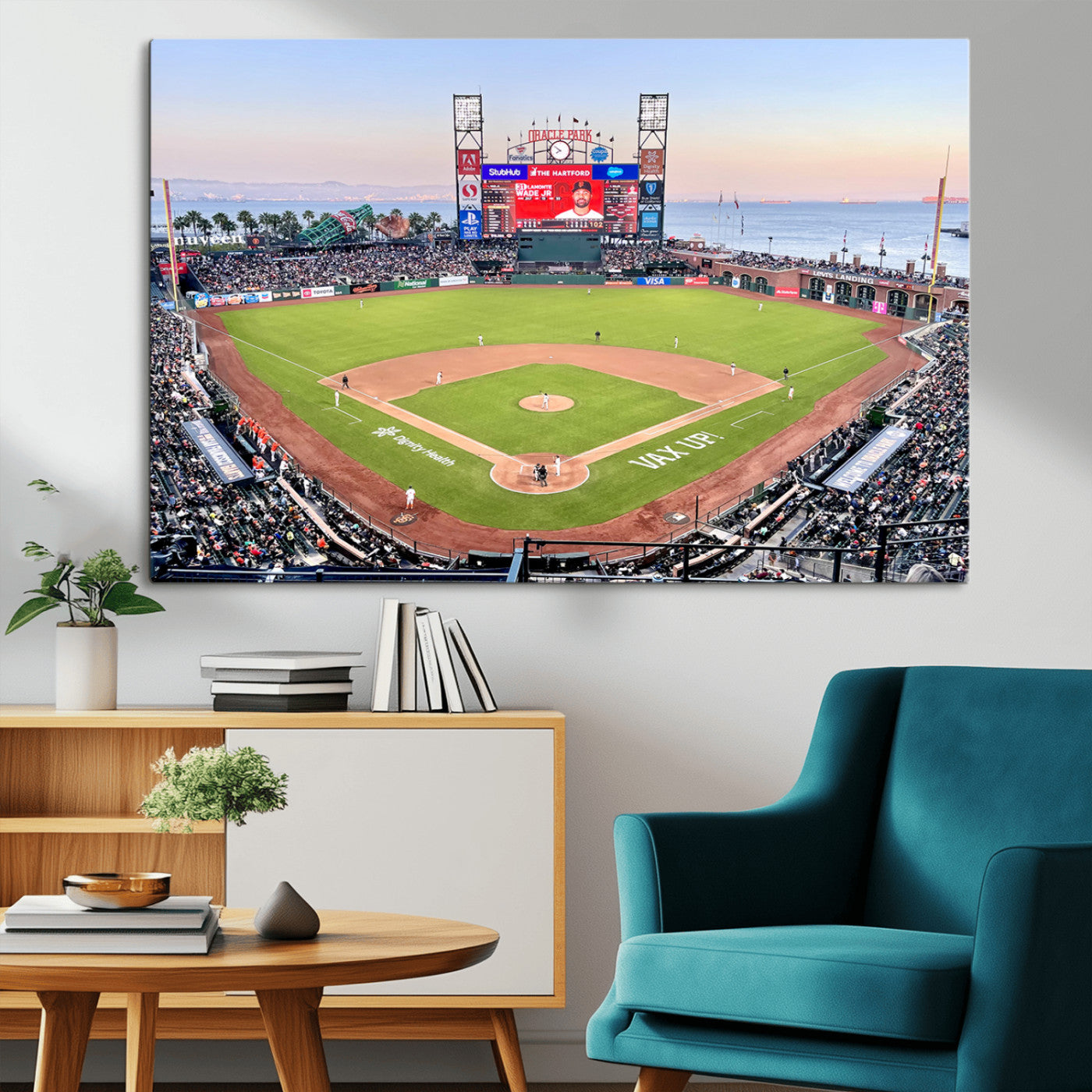MGV-CV-36X24 - San Francisco Giants Baseball Team Print - Oracle Park Stadium Wall Art Canvas Print