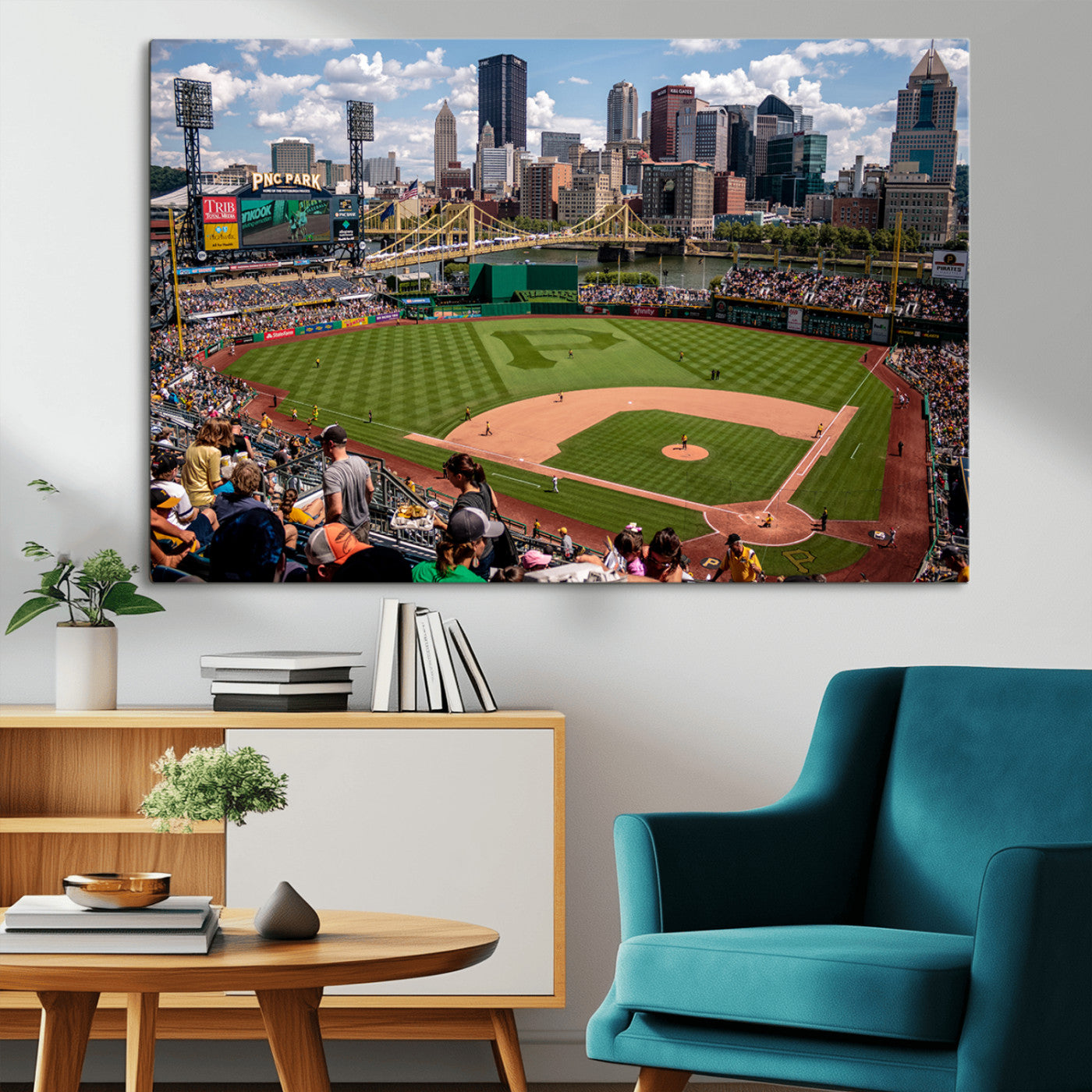 MGV-CV-36X24 - Pittsburgh Pirates Baseball Team Print - PNC Park Stadium Wall Art Canvas Print - Ready to Hang