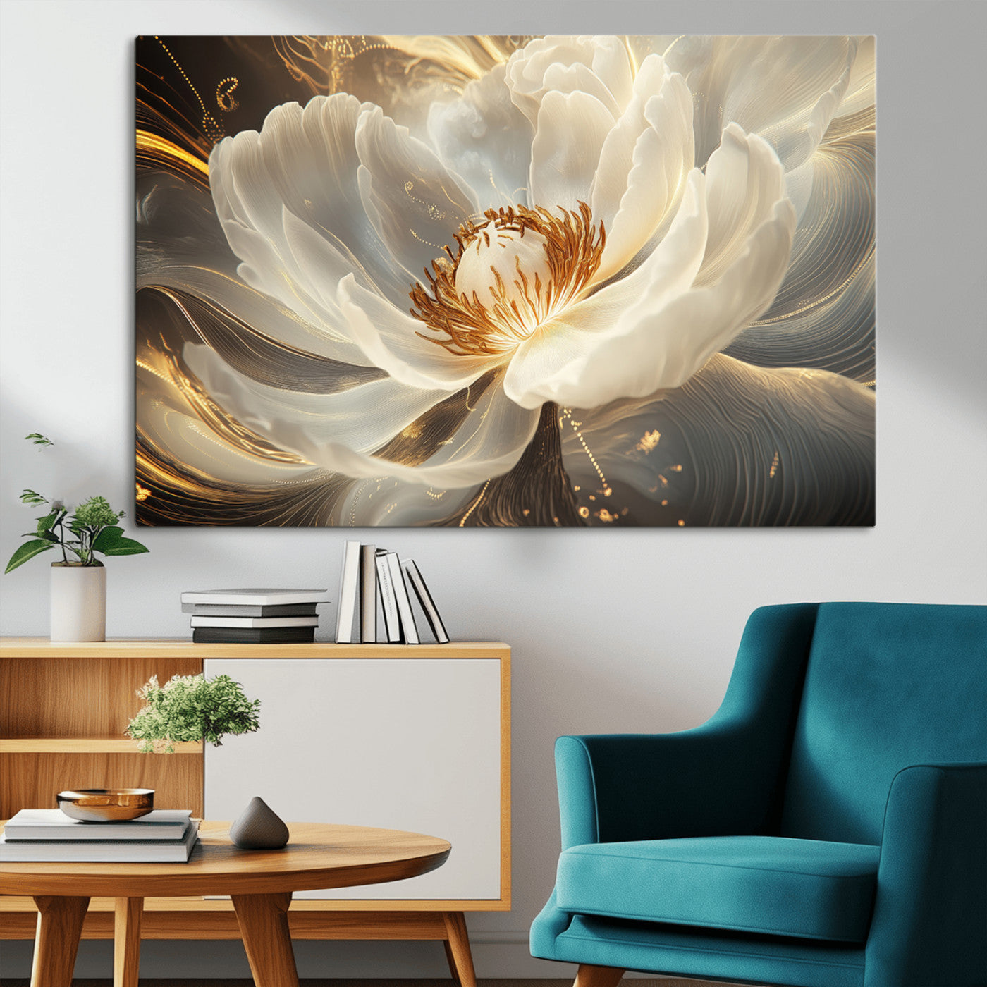 MGV-CV-36X24 - Abstract Floral Wall Art Canvas Print