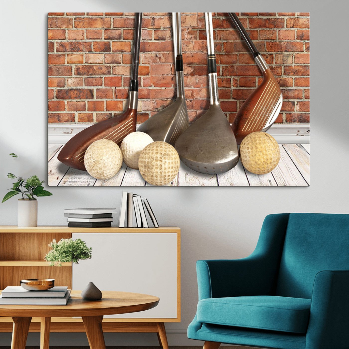 MGV-CV-36X24 - Vintage Golf Ball Wall Art Canvas Print | Golf Decor for Man Cave or Office | Ready to Hang and