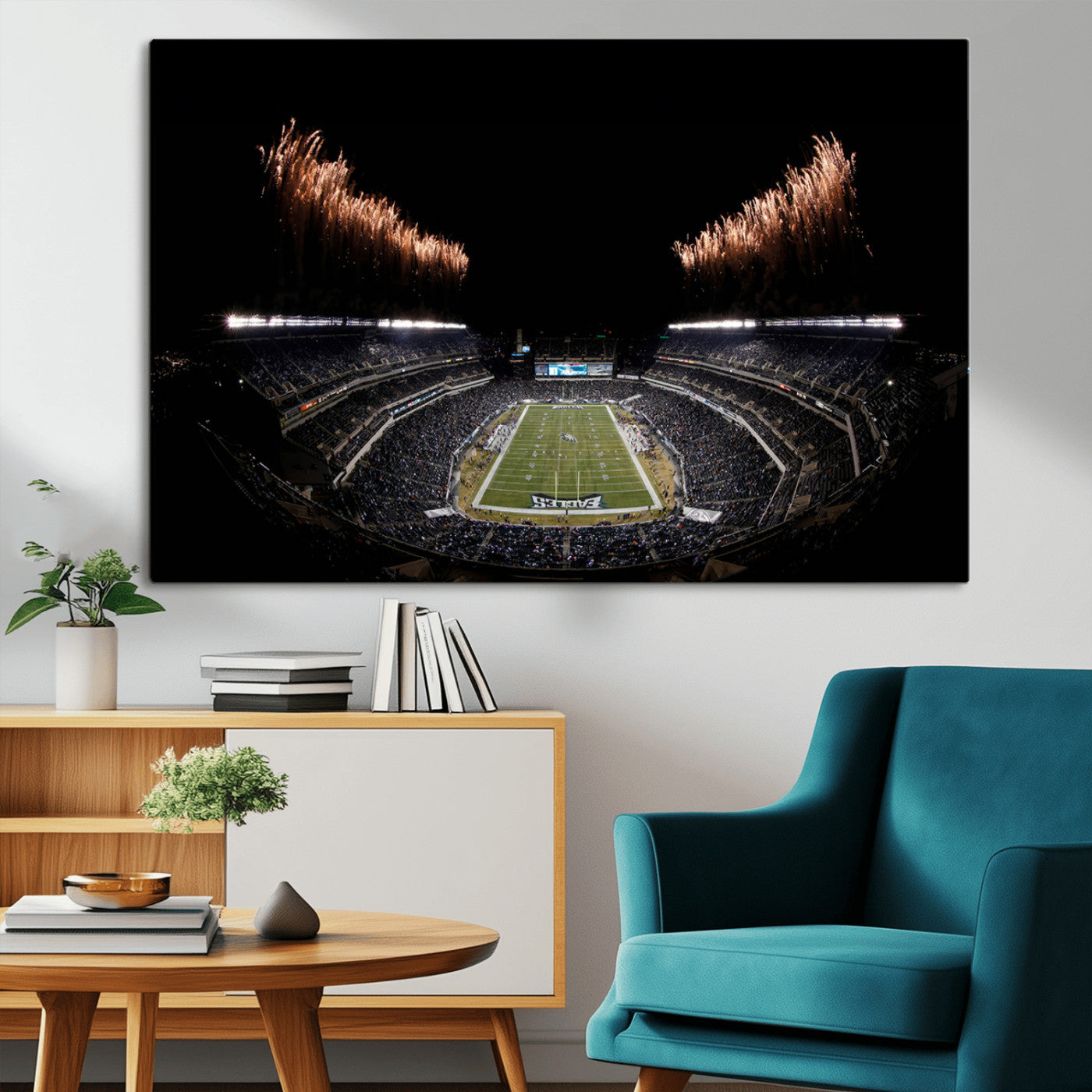 MGV-CV-36X24 - Eagles Field Stadium Wall Art | Philadelphia Eagles Football Team Print - Philadelphia Lincoln