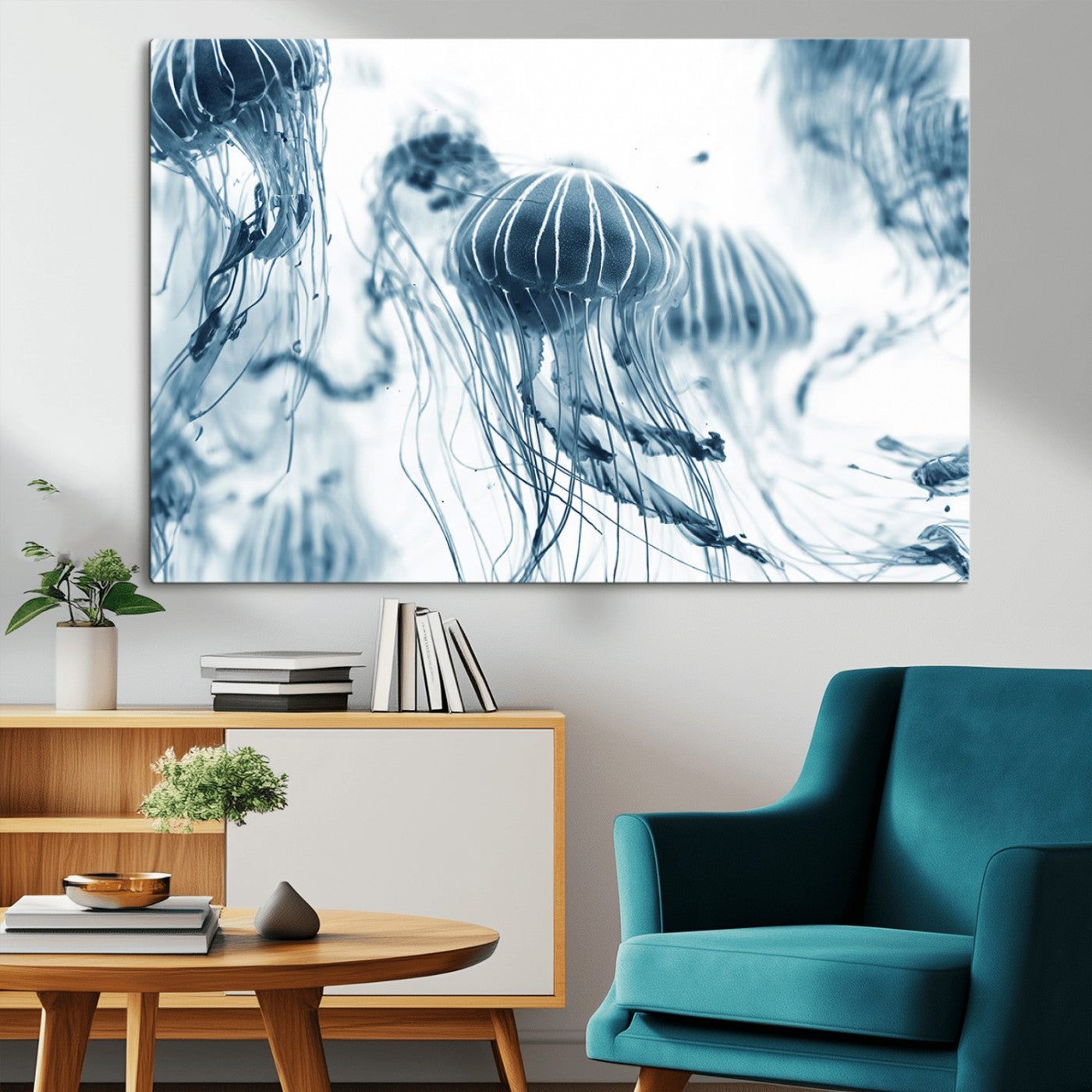 MGV-CV-36X24 - Abstract Jellyfish Canvas Print Wall Art