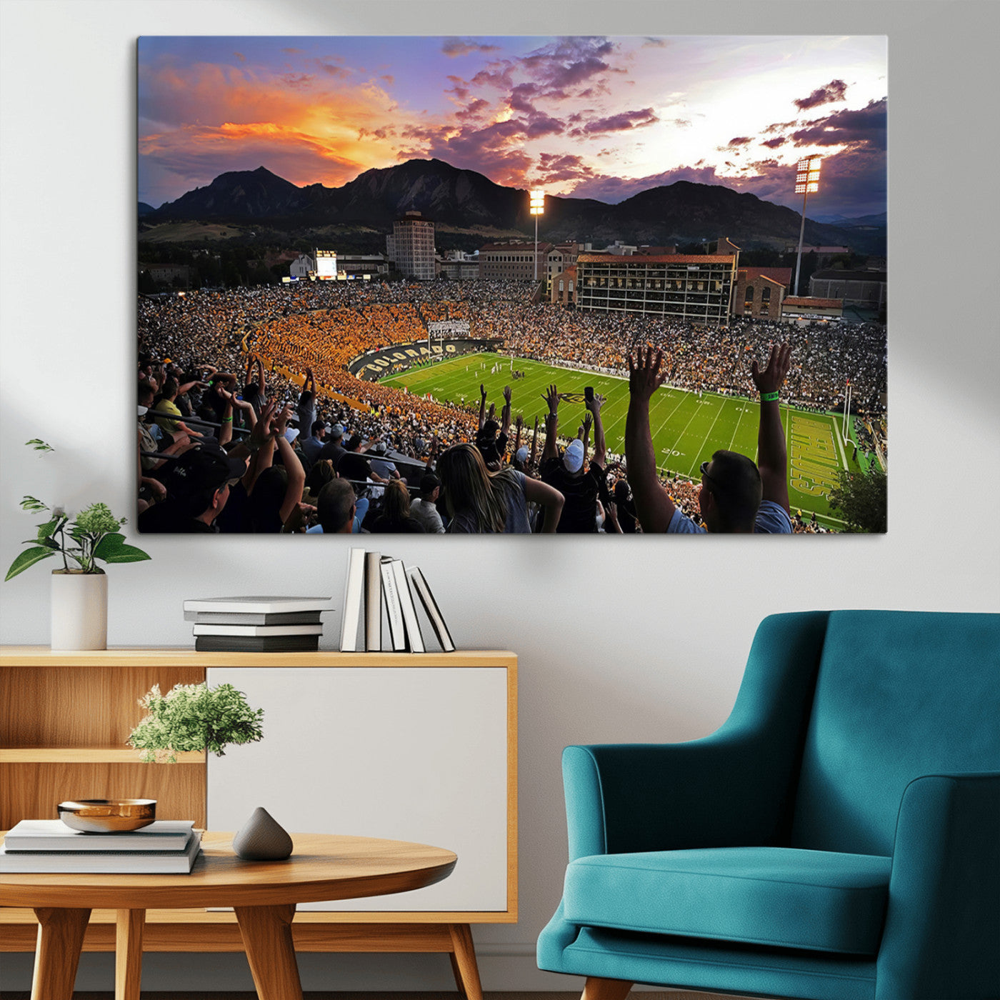 MGV-CV-36X24 - Folsom Field - University of Colorado Buffaloes Football Stadium Wall Art, Colorado Buffaloes Wall