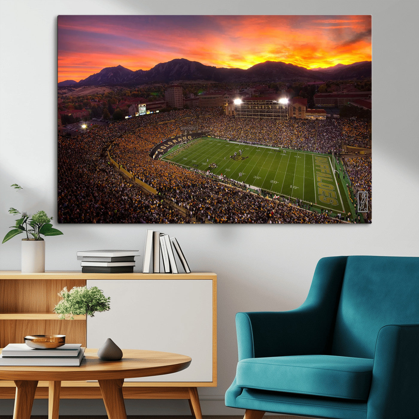 MGV-CV-36X24 - Folsom Field - University of Colorado Buffaloes Football Stadium, Colorado Buffaloes Wall Art Canvas