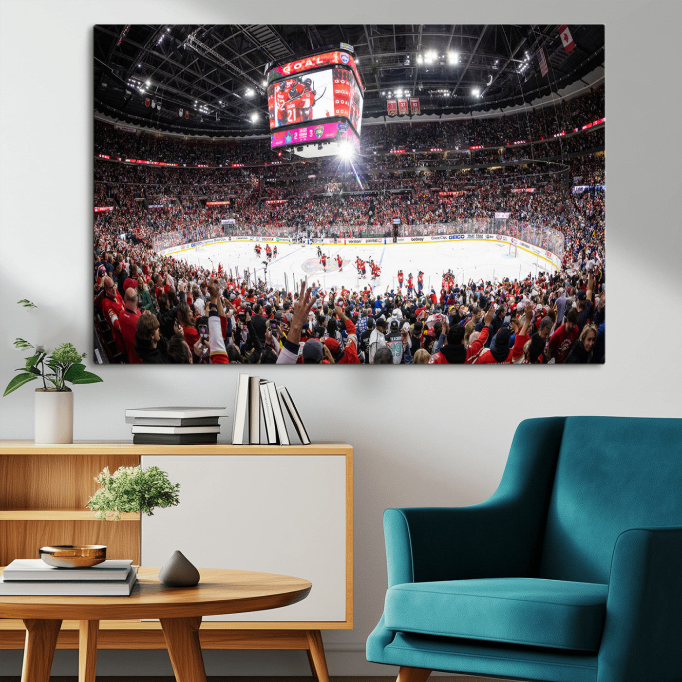 MGV-CV-36X24 - Amerant Bank Arena Wall Art Canvas Print - Basketball Arena Stadium Print