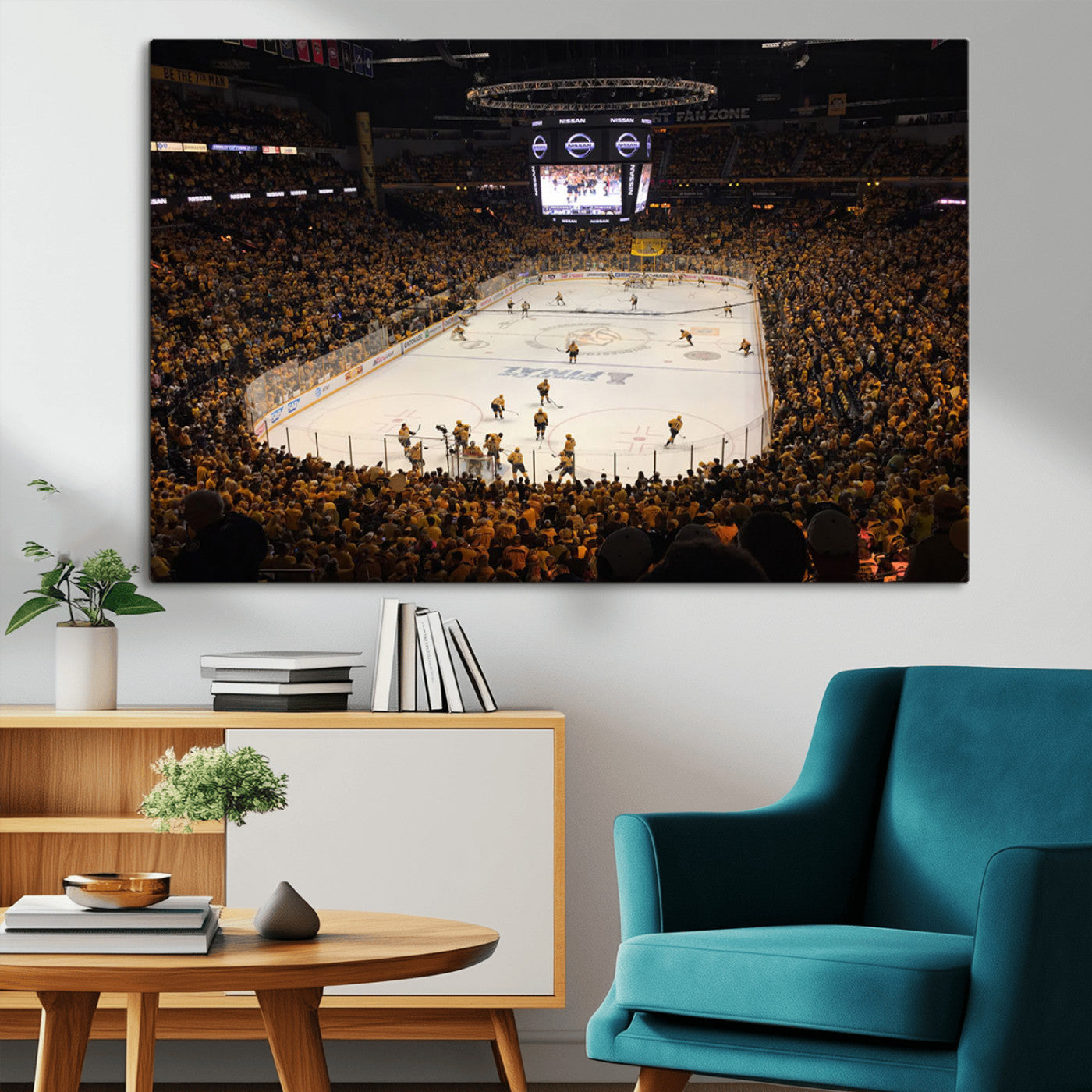 MGV-CV-36X24 - Bridgestone Arena - Nashville Predators Hockey Team Print - Nashville Wall Art Canvas Print