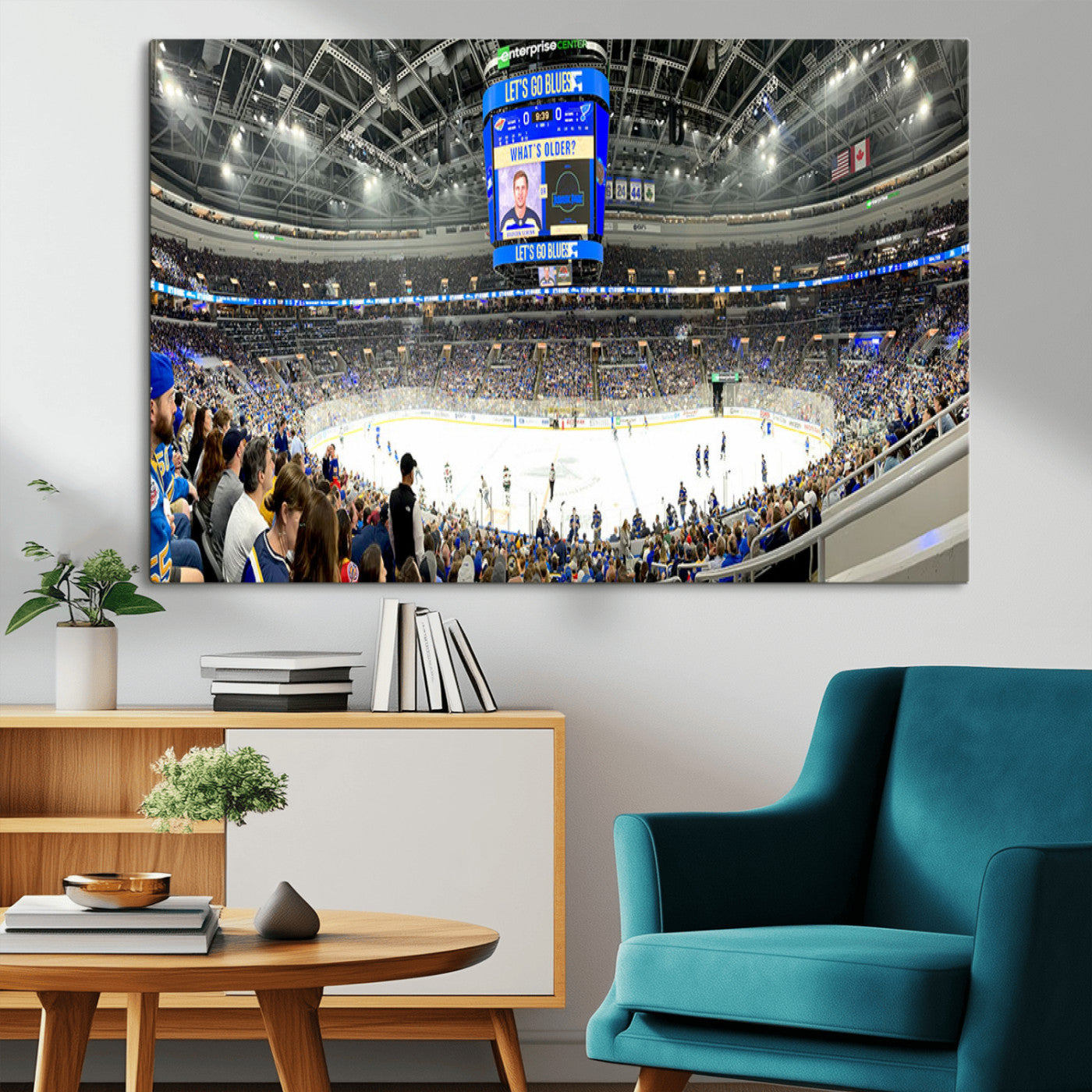 MGV-CV-36X24 - Enterprise Center | Missouri St. Louis Blues Ice Hockey Stadium Wall Art | Canvas Print | Ready to