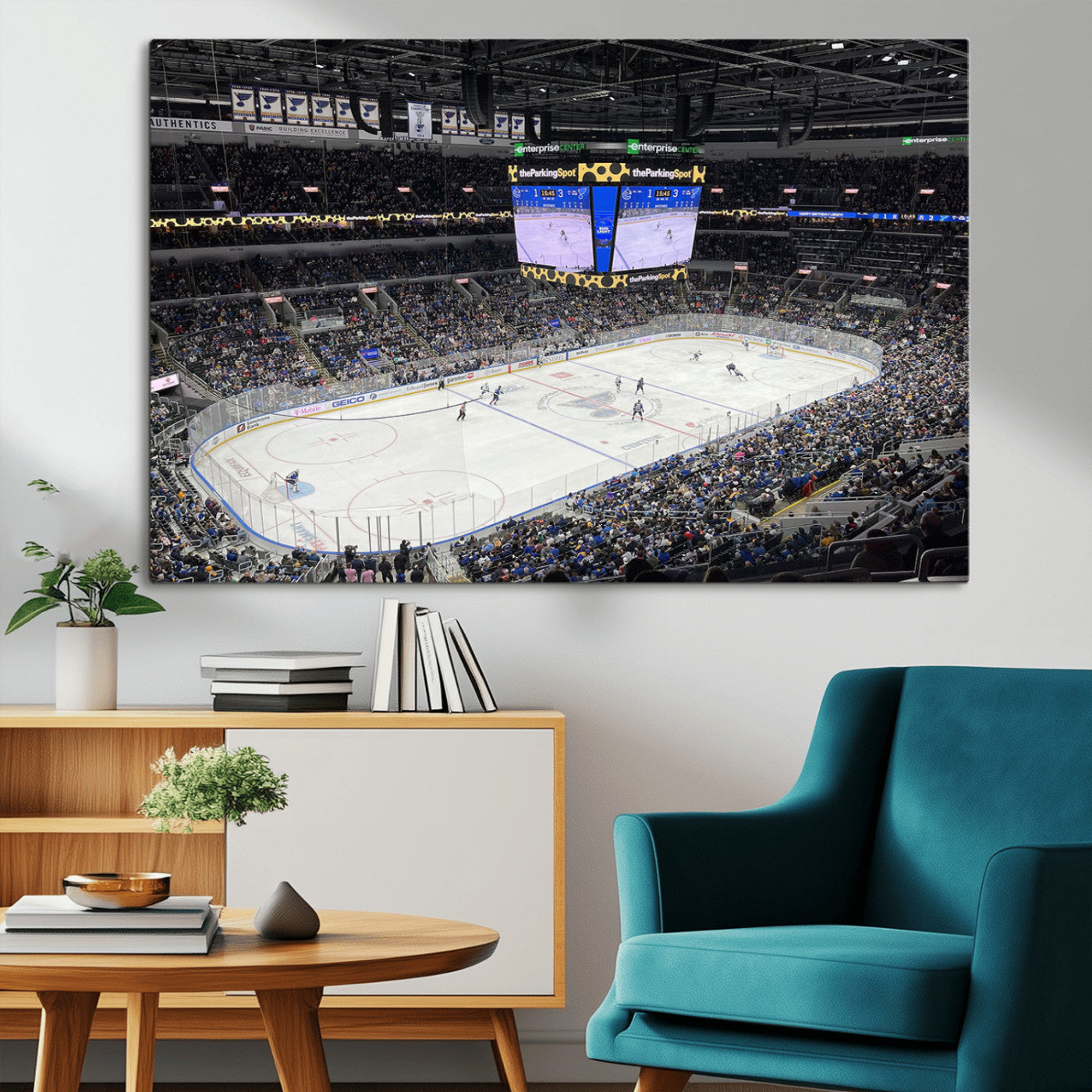MGV-CV-36X24 - Enterprise Center Missouri St. Louis Blues Hockey Stadium Wall Art Canvas Print