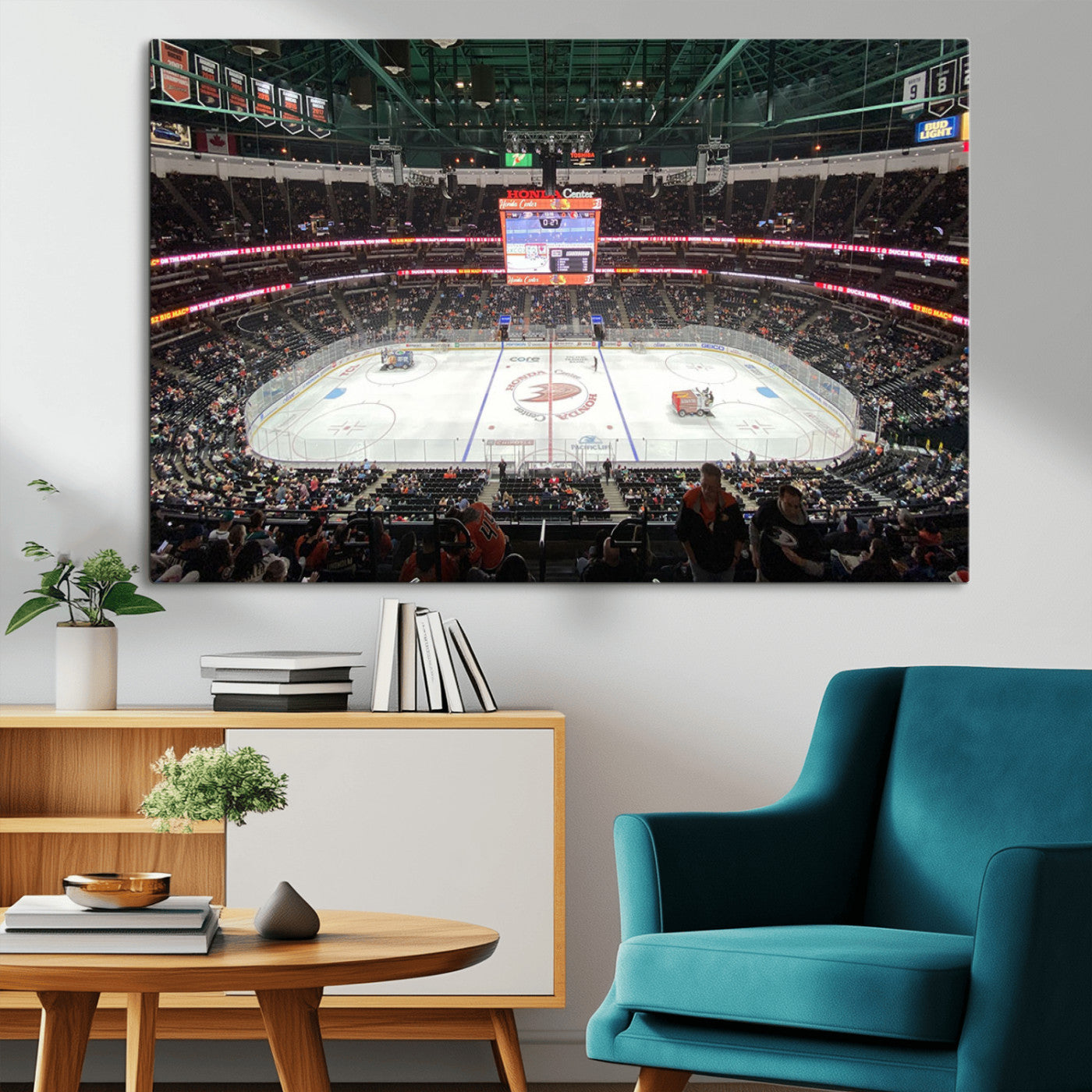 MGV-CV-36X24 - Honda Center California Anaheim Ducks Ice Hockey Stadium Canvas Print Wall Art