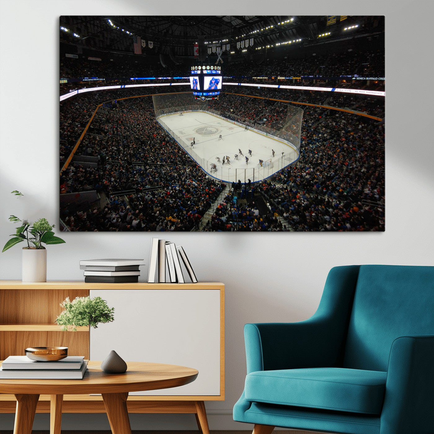 MGV-CV-36X24 - KeyBank Center New York Buffalo Sabres Hockey Stadium Canvas Print Wall Art