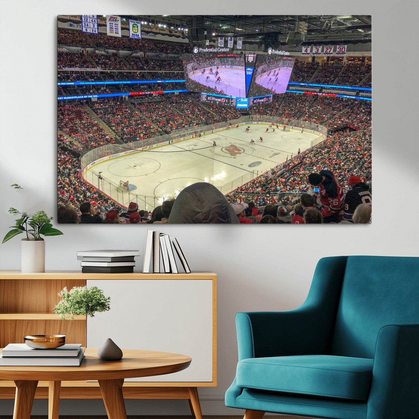 MGV-CV-36X24 - Prudential Center Newark New Jersey Devils Hockey Stadium, New Jersey Devils Hockey Stadium Canvas