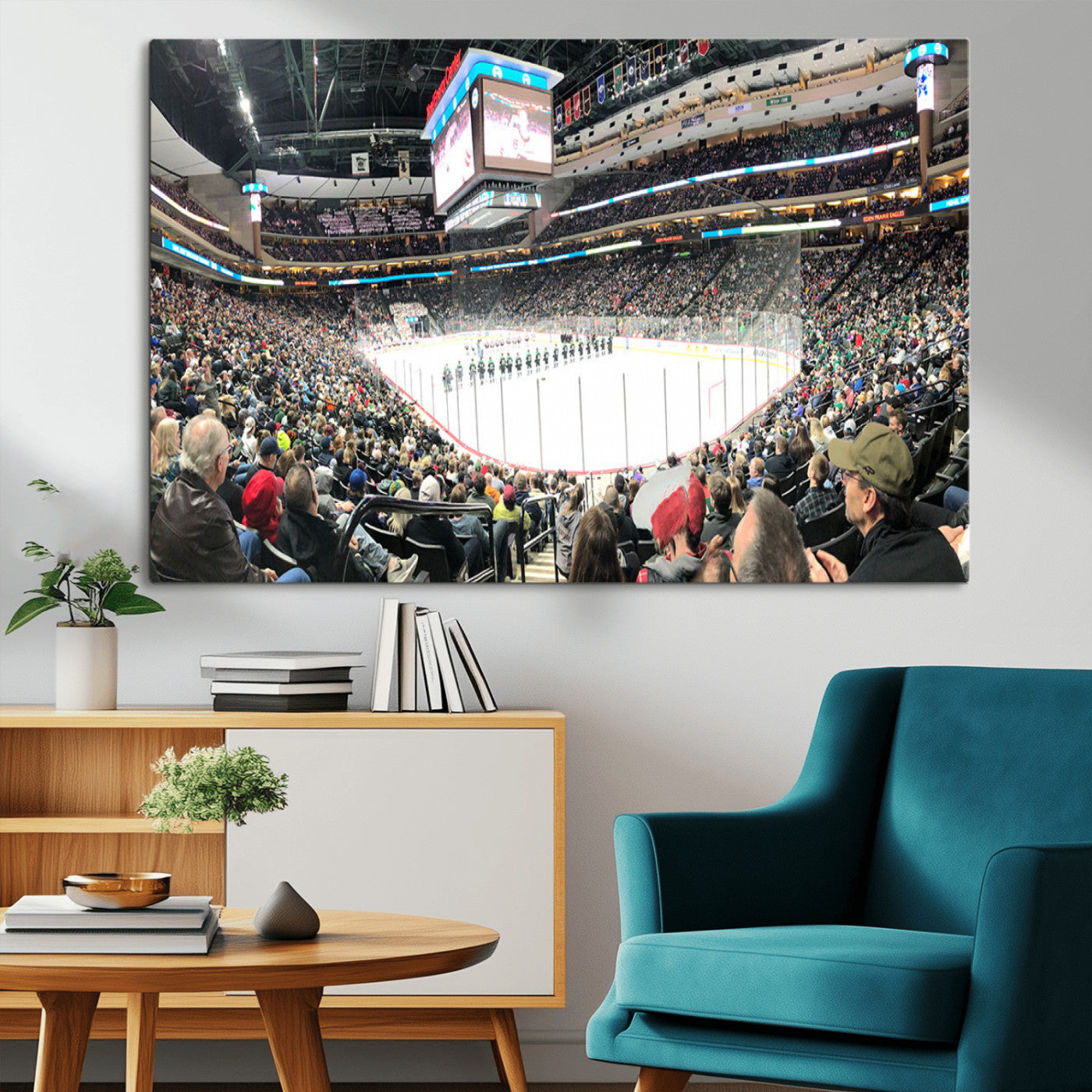 MGV-CV-36X24 - Xcel Energy Center St Paul Minnesota Wild Ice Hockey Stadium Canvas, Minnesota Wild Ice Hockey