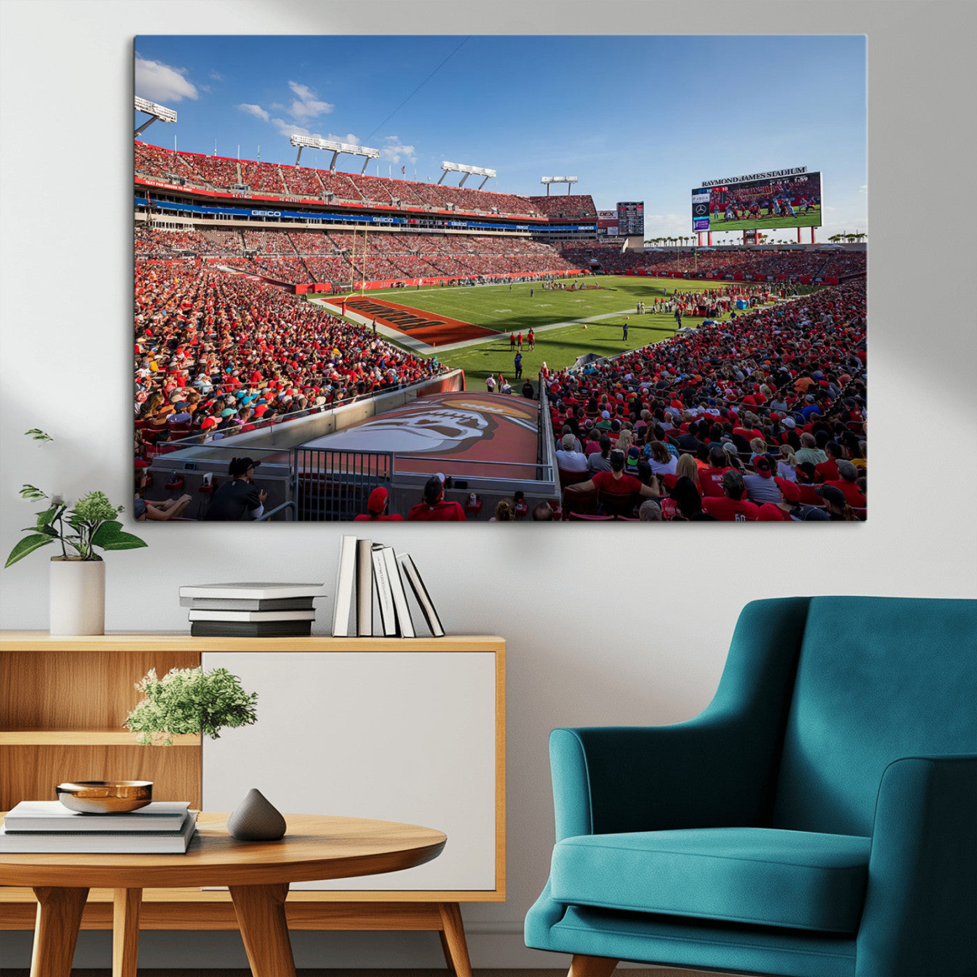 MGV-CV-36X24 - Florida Tampa Raymond James Stadium Wall Art Canvas Print - NFL Football Stadium Print