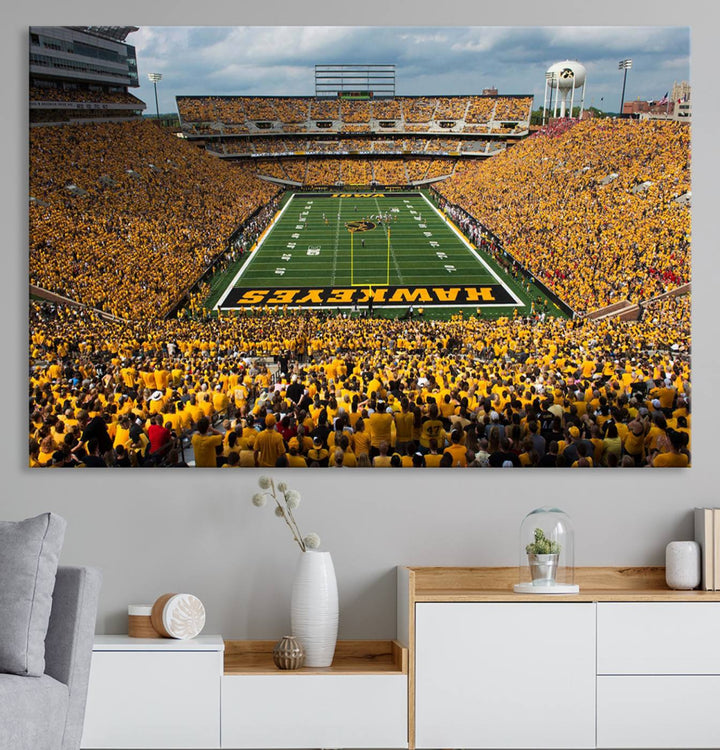 Kinnick Stadium - Iowa Hawkeyes Football Team Print - Iowa City Kinnick Stadium Wall Art Canvas Print