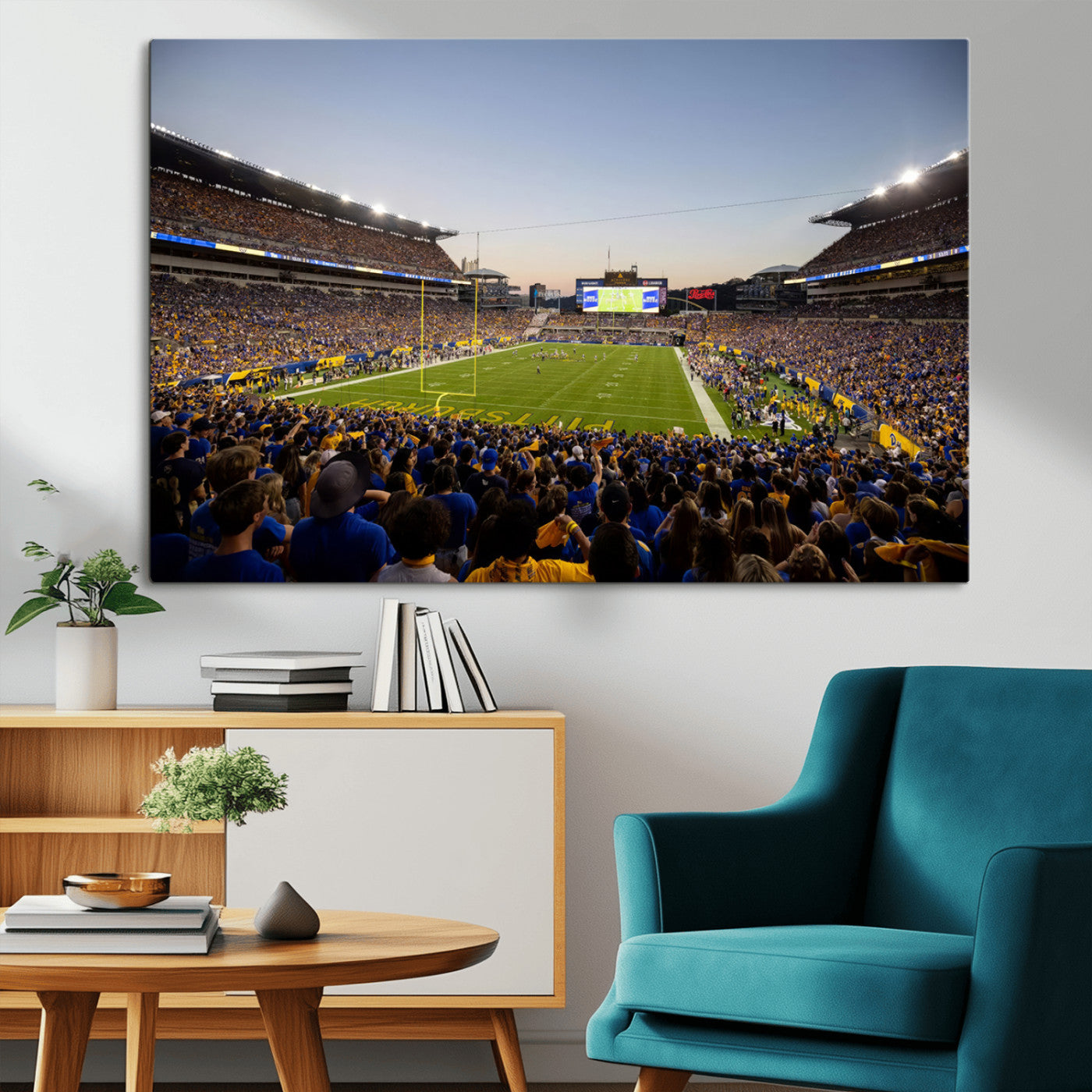MGV-CV-36X24 - Pittsburgh Panthers Football Team Print - Pittsburgh Acrisure Stadium Wall Art Canvas Print