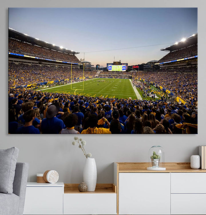 Pittsburgh Panthers Football Team Print - Pittsburgh Acrisure Stadium Wall Art Canvas Print