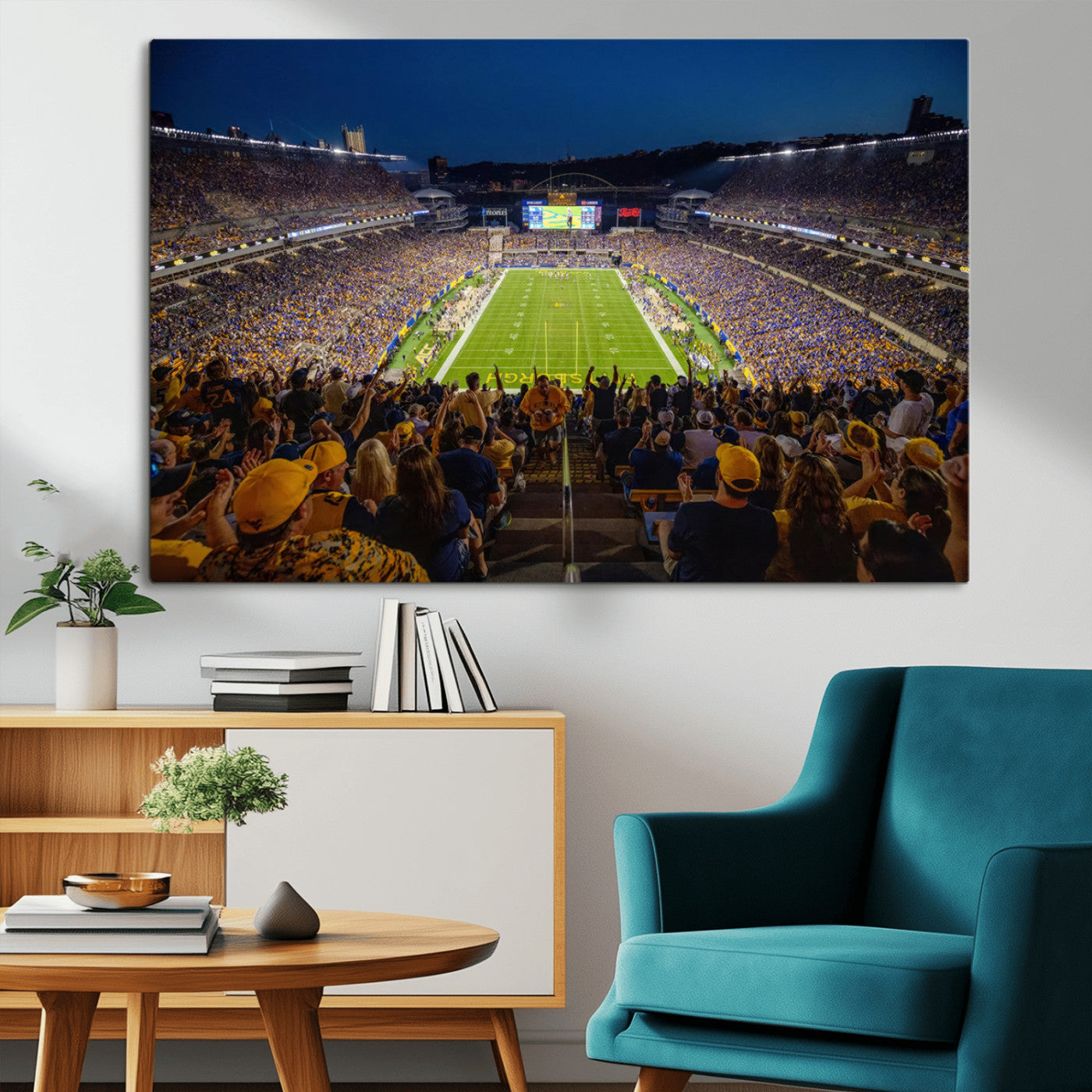 MGV-CV-36X24 - Pittsburgh Panthers Football Team Print - Pittsburgh Acrisure Stadium Wall Art Canvas Print