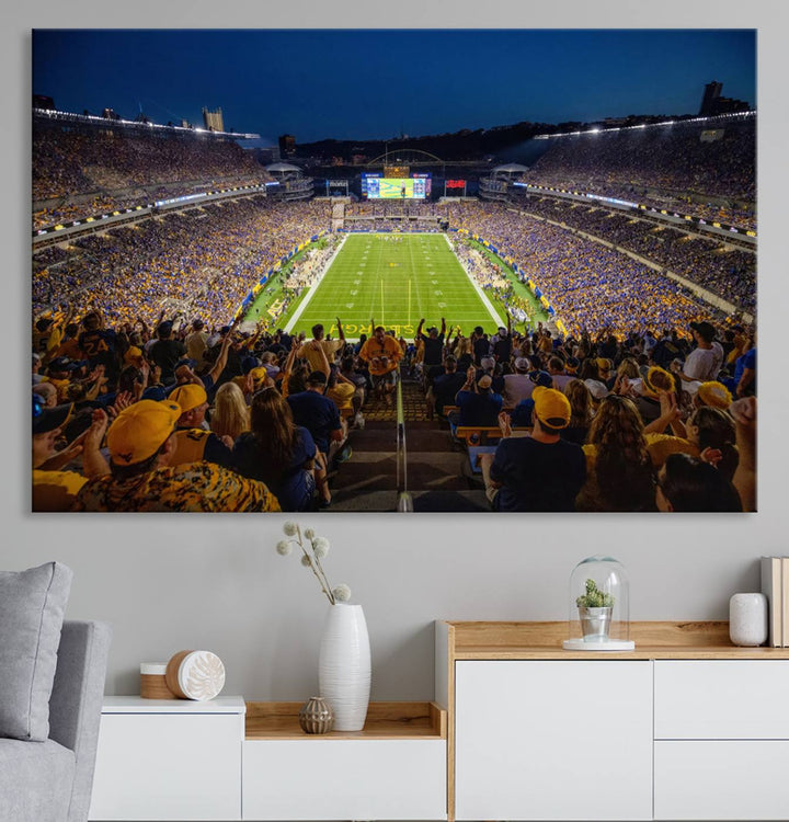 Pittsburgh Panthers Football Team Print - Pittsburgh Acrisure Stadium Wall Art Canvas Print