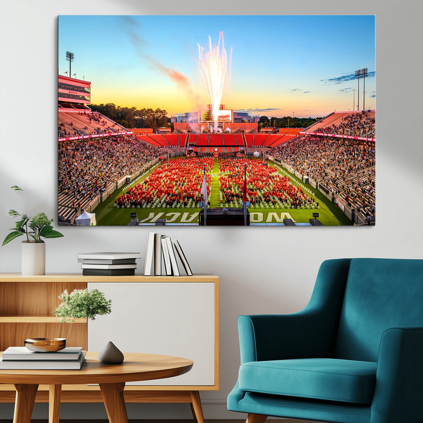 MGV-CV-36X24 - North Carolina State University Canvas Print, North Carolina State University Wolfpack Football Team