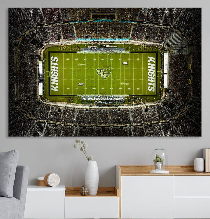 UCF Knights Football Team Print - Orlando FBC Mortgage Stadium Wall Art Canvas Print