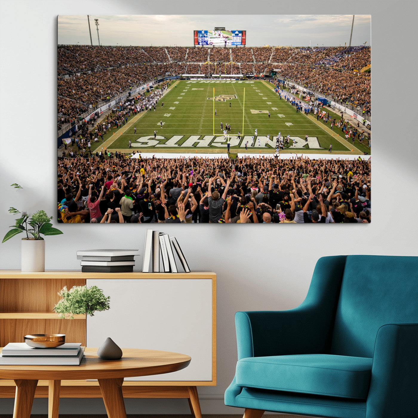 MGV-CV-36X24 - UCF Knights Football Team Print - Orlando FBC Mortgage Stadium Canvas Print