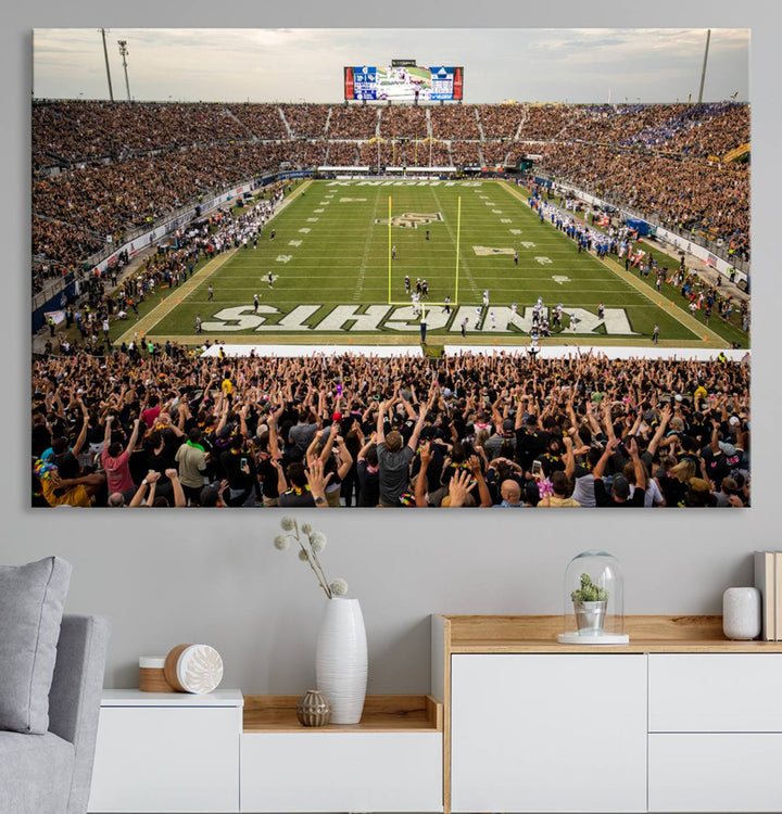 UCF Knights Football Team Print - Orlando FBC Mortgage Stadium Wall Art Canvas Print