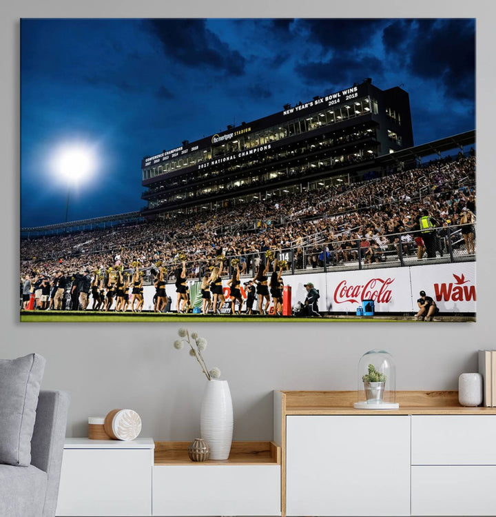 UCF Knights Football Team Print - Orlando FBC Mortgage Stadium Wall Art Canvas Print