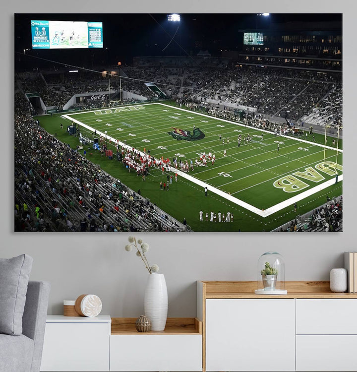 UAB Blazers Football Team Print - Birmingham Protective Stadium Wall Art Canvas Print