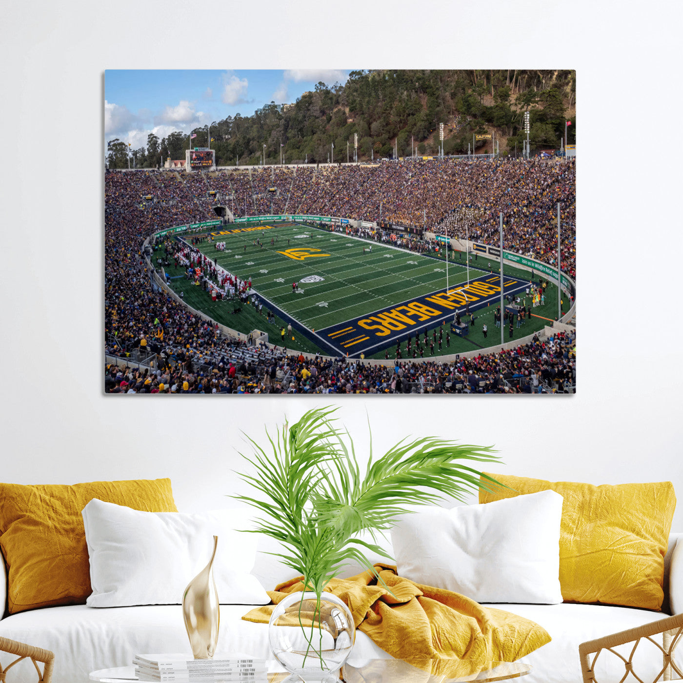 38054-MGV-CV-36X24-University of California Golden Bears Football Team Print - Berkeley California Memorial Stadium Art Canvas Print