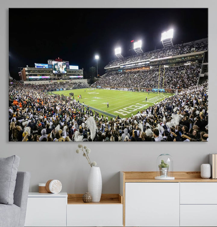 Georgia Tech Yellow Jackets Football Team Print - Atlanta Bobby Dodd Stadium Wall Art Canvas Print