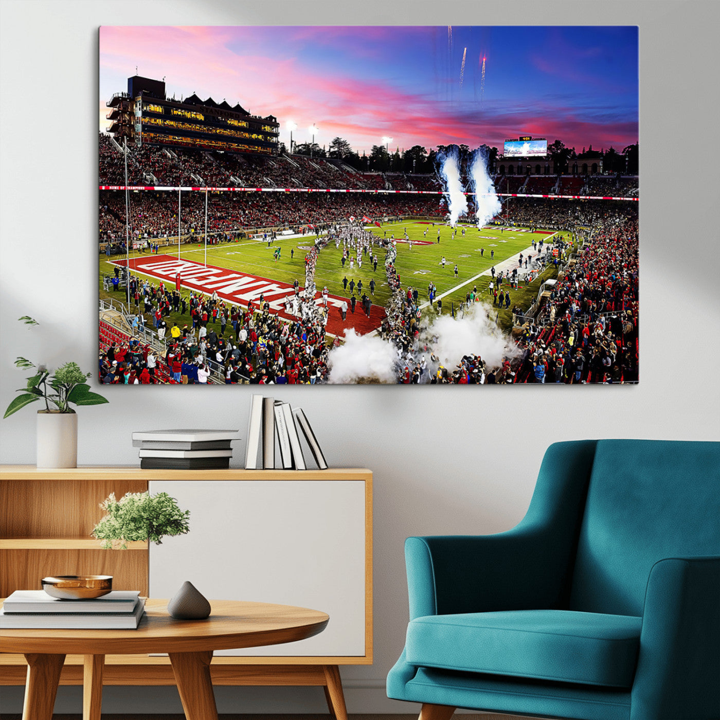 MGV-CV-36X24 - Stanford University Cardinal Football Team Print - Stanford Stadium Wall Art Canvas Print