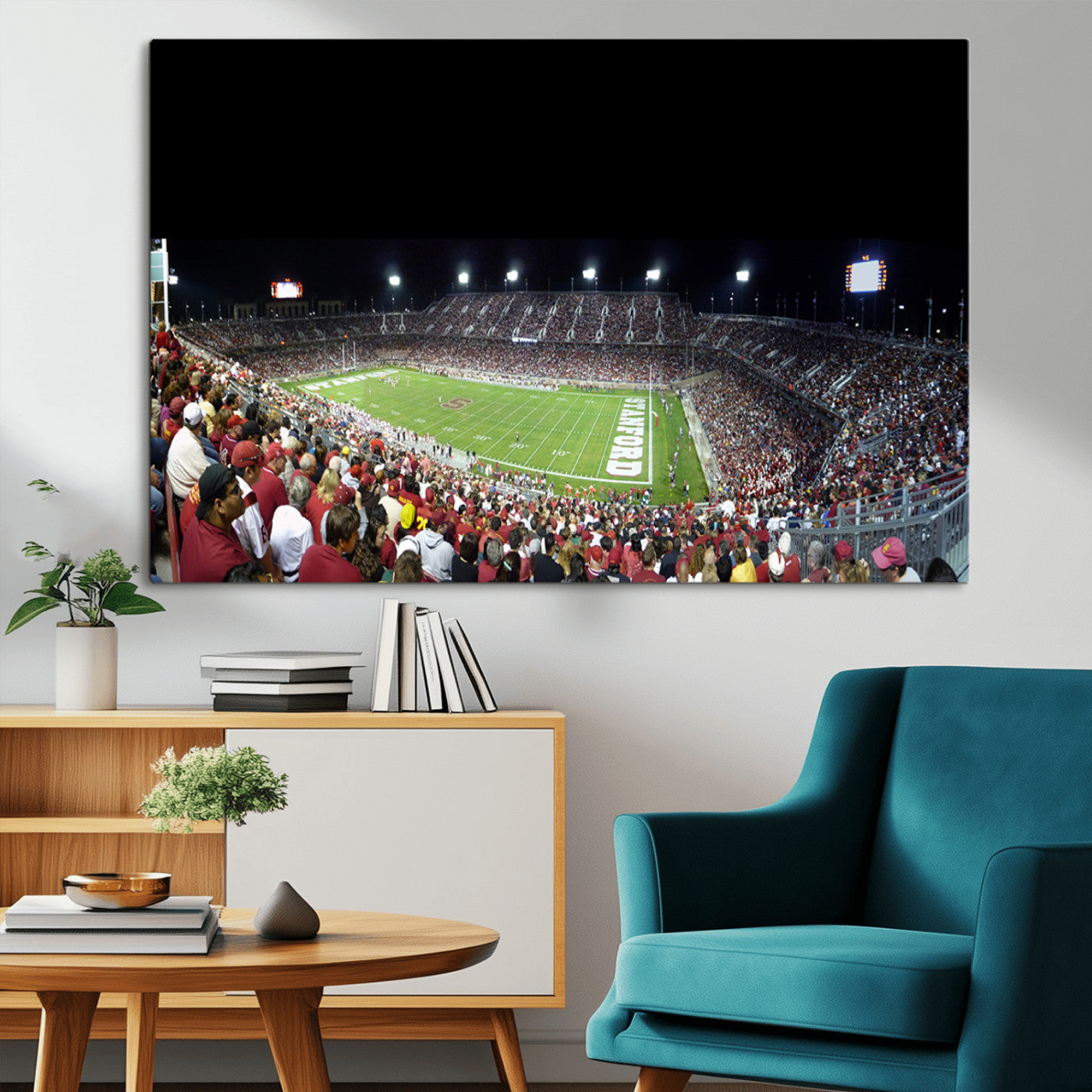 MGV-CV-36X24 - Stanford University Cardinal Football Team Print - Stanford Stadium Wall Art Canvas Print