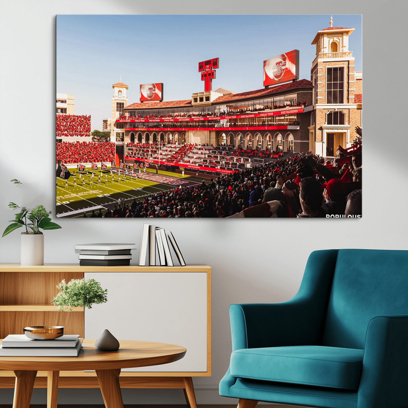 MGV-CV-36X24 - Jones AT&T Stadium Texas Tech Red Raiders Wall Art | Large Att Stadium Canvas Print | College