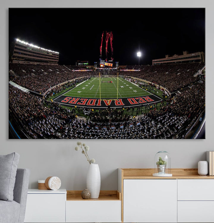 Texas Tech Red Raiders Football Team Print - Lubbock Jones AT&T Stadium Wall Art Canvas Print