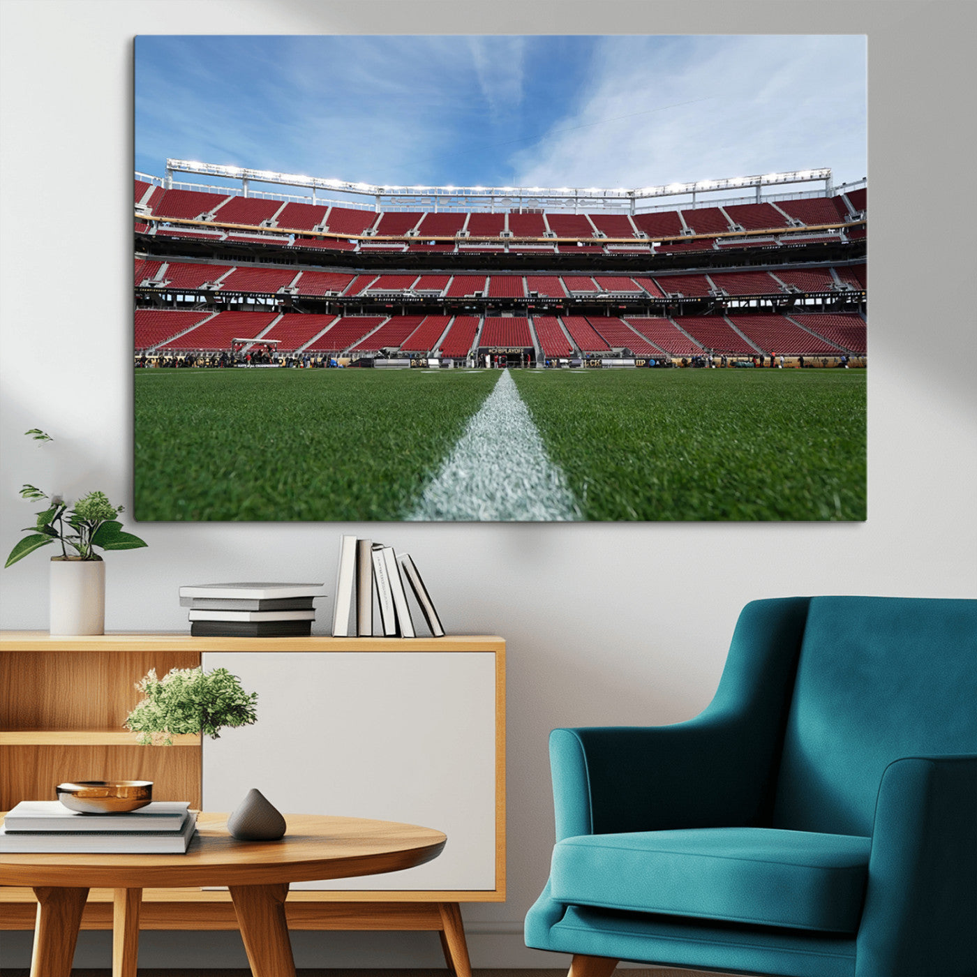 MGV-CV-36X24 - University of Tulsa Golden Hurricane Football Team Print - Tulsa H.A. Chapman Stadium Wall Art