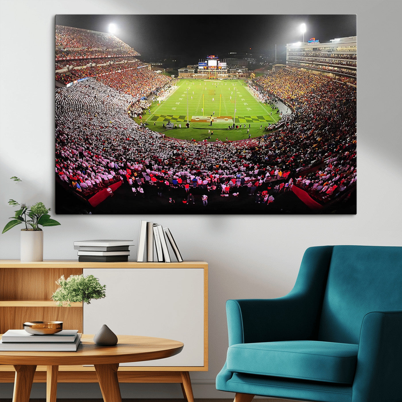 MGV-CV-36X24 - University of Maryland Terrapins Football Team Print - College Park SECU Stadium Wall Art Canvas