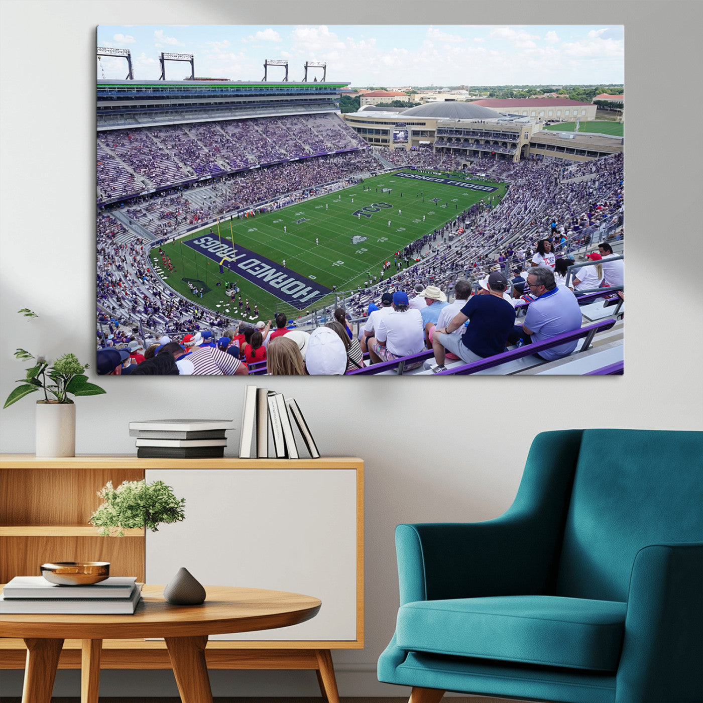 MGV-CV-36X24 - The Texas Christian University TCU Horned Frogs Football Team Print - Fort Worth Amon G. Carter