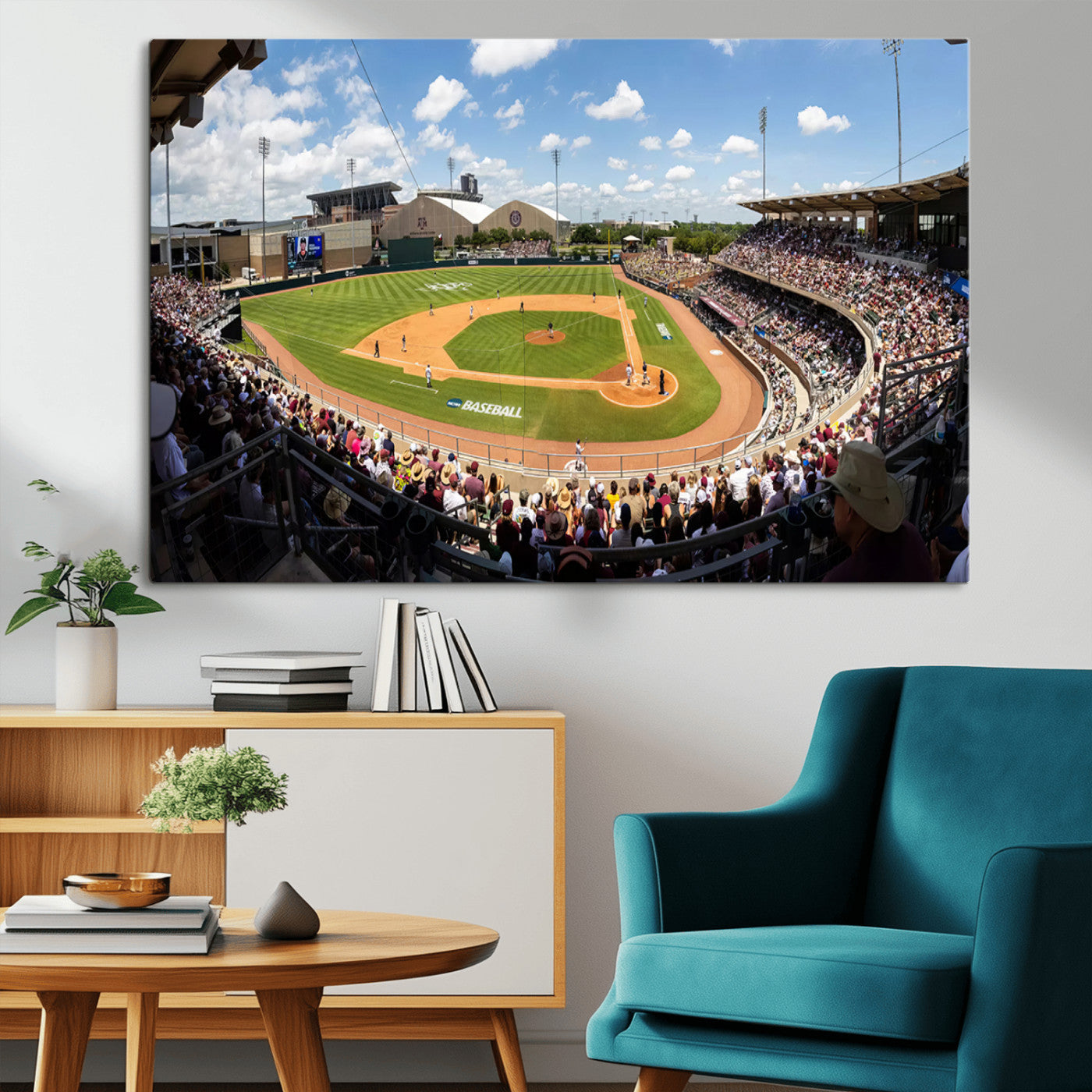 MGV-CV-36X24 - The Texas A&M University Aggies Athletics Team Print - College Station Kyle Field Wall Art Canvas