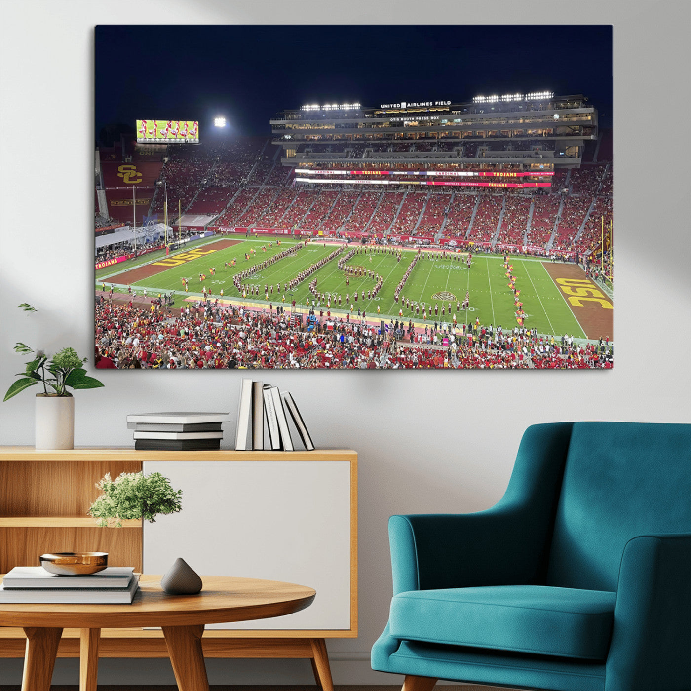 MGV-CV-36X24 - The University of Southern California USC Trojans Football Team Print - Los Angeles Memorial