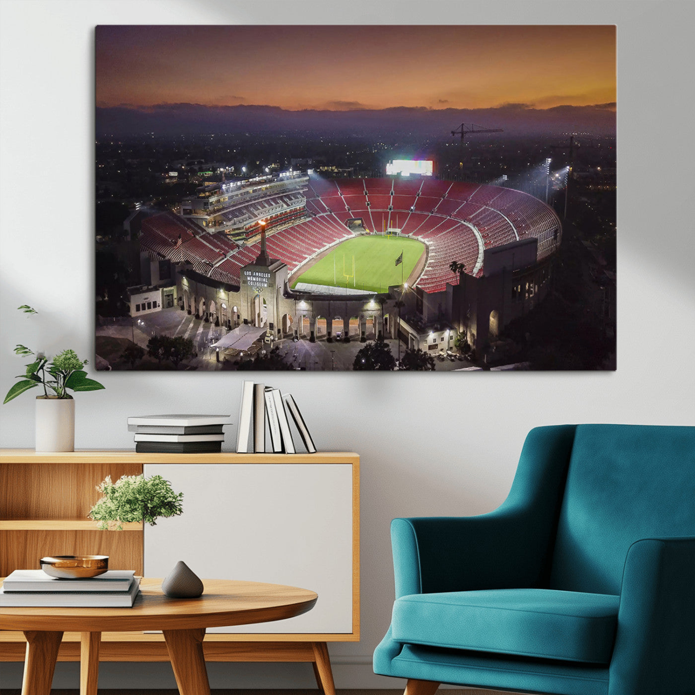 MGV-CV-36X24 - The University of Southern California USC Trojans Football Team Print - Los Angeles Memorial