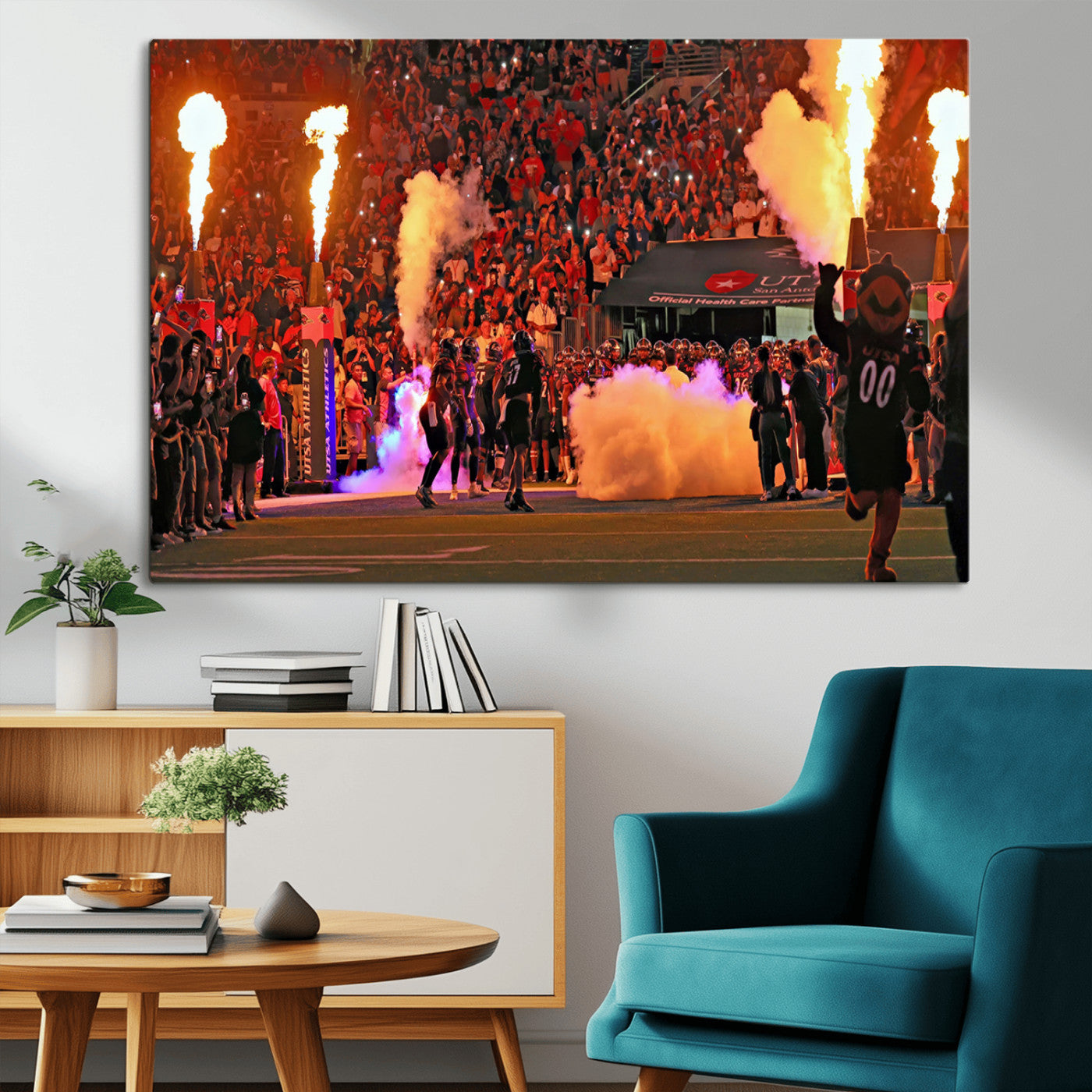 MGV-CV-36X24 - The University of Texas at San Antonio Roadrunners Football Team Print - San Antonio Alamodome Wall