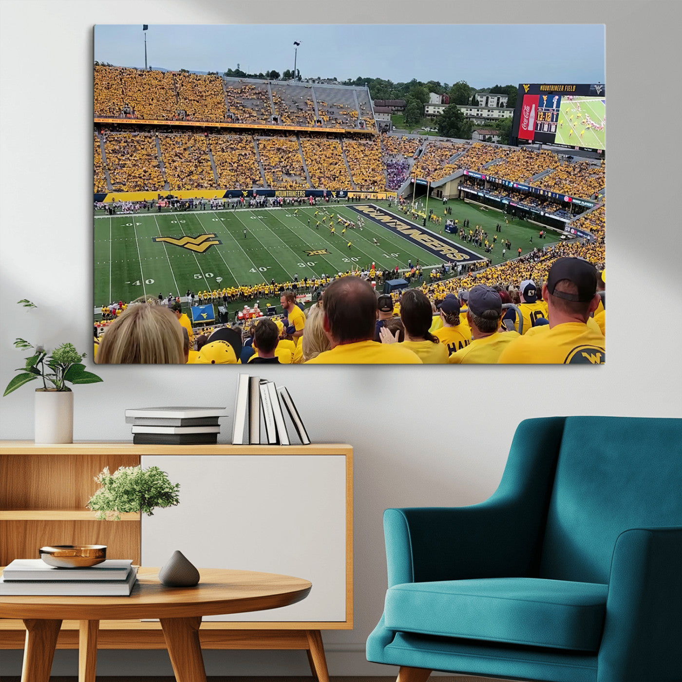 MGV-CV-36X24 - Puskar Stadium Canvas Print Wall Art - Morgantown Print - West Virginia University Mountaineers