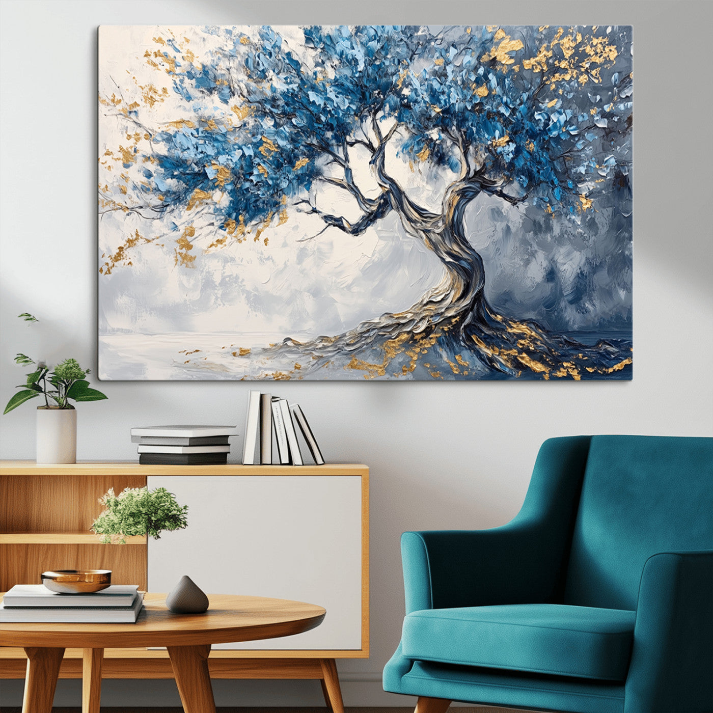 MGV-CV-36X24 - Abstract Tree Painting Canvas Wall Art | Tree of Life Painting Wall Art Canvas Print