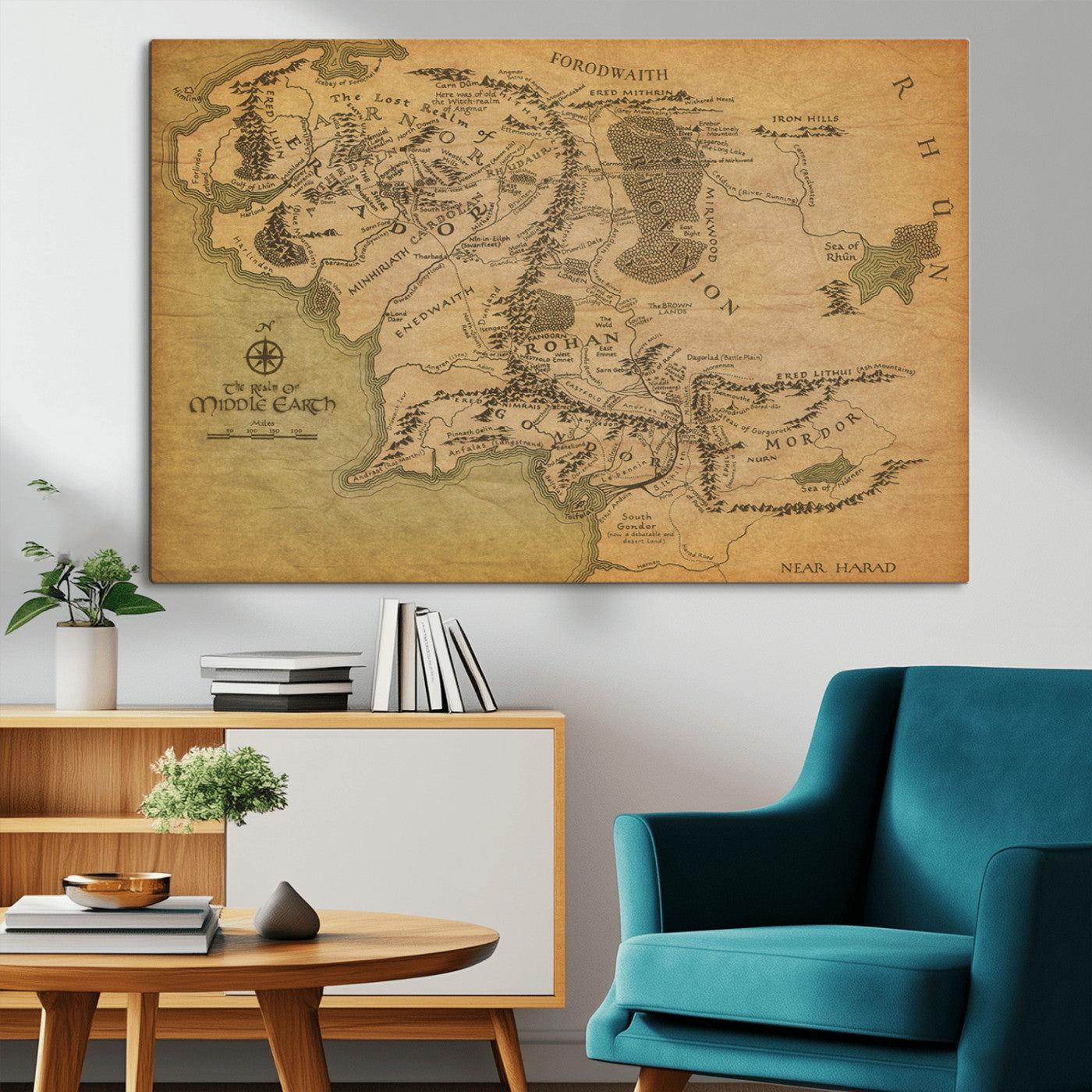 MGV-CV-36X24 - Push Pin World Map Canvas Print – Framed Wall Art for Couples to Track Their Travels – Anniversary