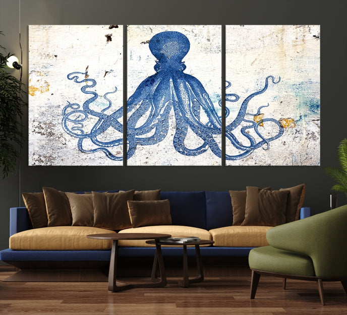 Art mural abstrait de poulpe Impression sur toile