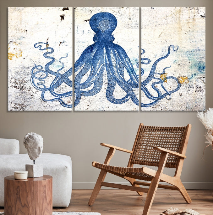 Abstract Octopus Wall Art Canvas Print