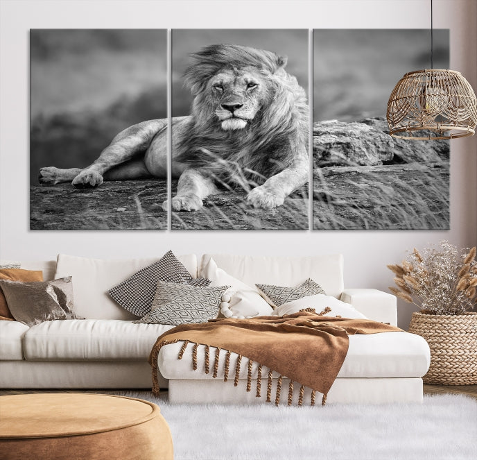 King of Forest Lion Wall Art Canvas Print